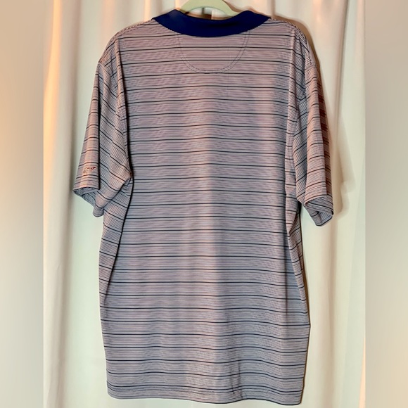 Greg Norman Navy striped Golf Polo. Size XL Play Dry. Excellent condition - Picture 4 of 4